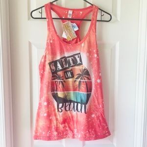 Salty Beach Tie Dyed Racerback Tank📌FINAL PRICE📌